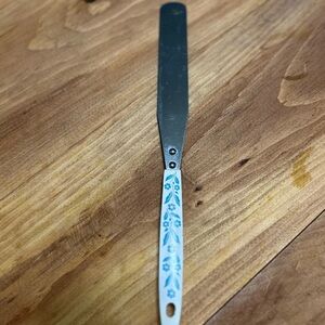 Vintage Corning Blue cornflower stainless steel icing knife